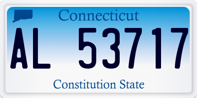 CT license plate AL53717