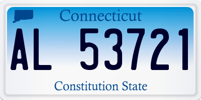 CT license plate AL53721
