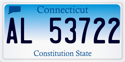 CT license plate AL53722
