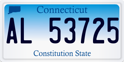 CT license plate AL53725