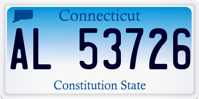 CT license plate AL53726