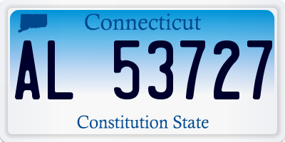 CT license plate AL53727