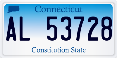 CT license plate AL53728