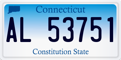 CT license plate AL53751