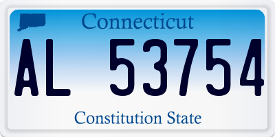 CT license plate AL53754