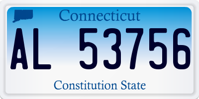 CT license plate AL53756