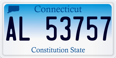 CT license plate AL53757