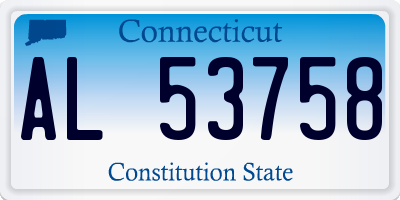 CT license plate AL53758