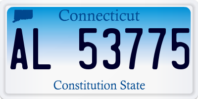 CT license plate AL53775