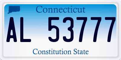 CT license plate AL53777