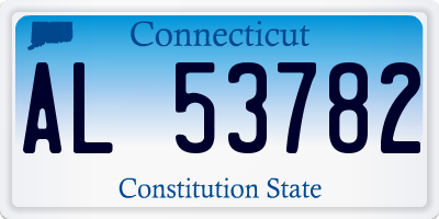CT license plate AL53782