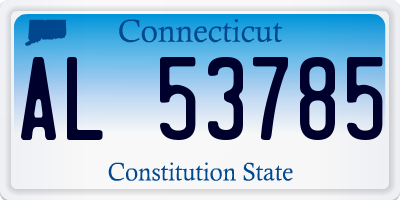 CT license plate AL53785