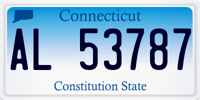 CT license plate AL53787