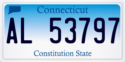 CT license plate AL53797