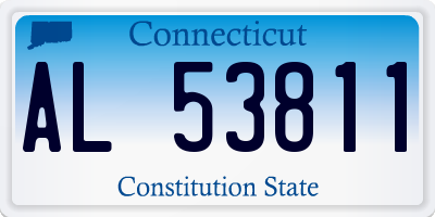 CT license plate AL53811