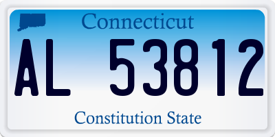 CT license plate AL53812