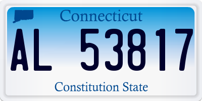 CT license plate AL53817