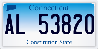 CT license plate AL53820
