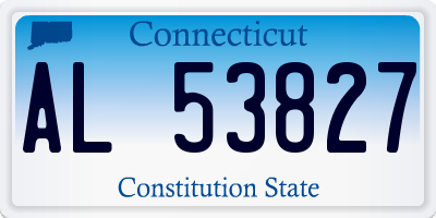 CT license plate AL53827