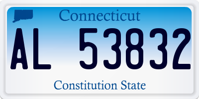 CT license plate AL53832