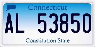 CT license plate AL53850
