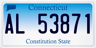 CT license plate AL53871