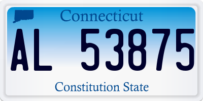 CT license plate AL53875