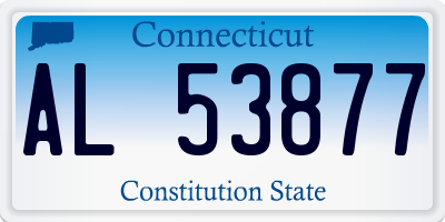 CT license plate AL53877
