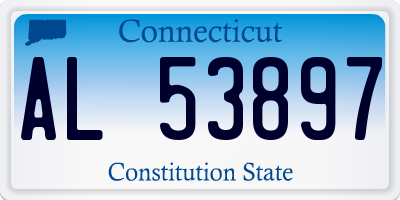 CT license plate AL53897
