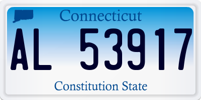 CT license plate AL53917