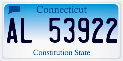 CT license plate AL53922
