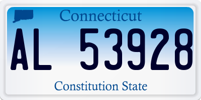 CT license plate AL53928