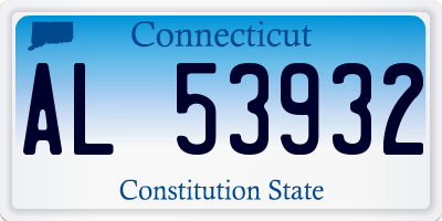 CT license plate AL53932