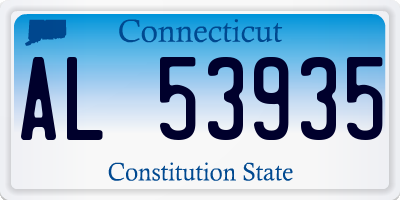 CT license plate AL53935