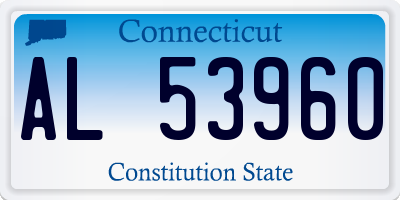 CT license plate AL53960