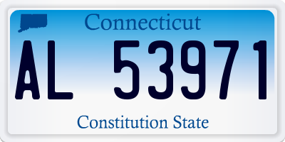 CT license plate AL53971
