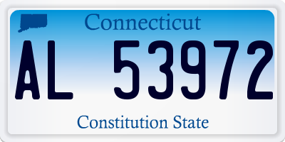 CT license plate AL53972