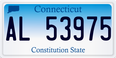 CT license plate AL53975
