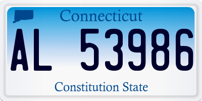 CT license plate AL53986