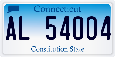 CT license plate AL54004