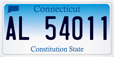 CT license plate AL54011