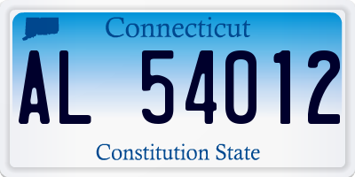 CT license plate AL54012