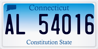 CT license plate AL54016