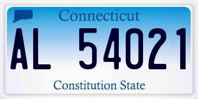 CT license plate AL54021