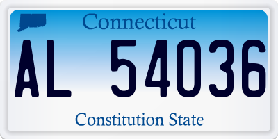 CT license plate AL54036