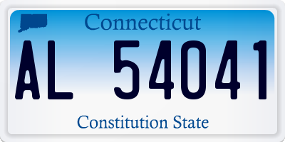 CT license plate AL54041
