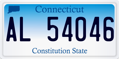 CT license plate AL54046