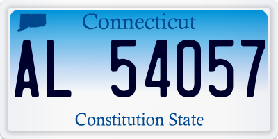 CT license plate AL54057