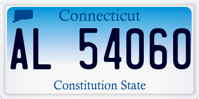 CT license plate AL54060