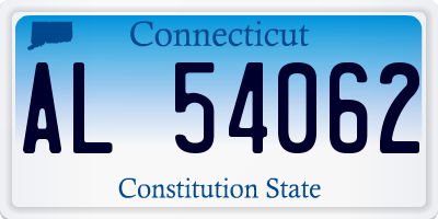 CT license plate AL54062
